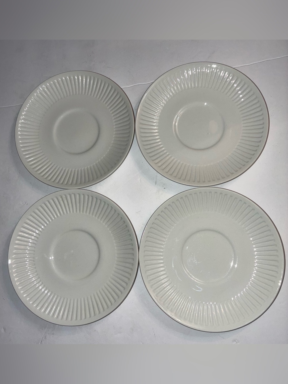 Vintage Johnson Bros. Athena Coffee/Tea Saucers England Mid Century Modern Farm